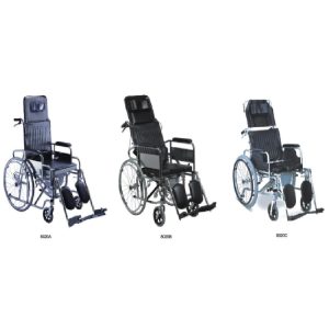 8020A/8020B/8020C Full Reclining Commode Wheelchair
